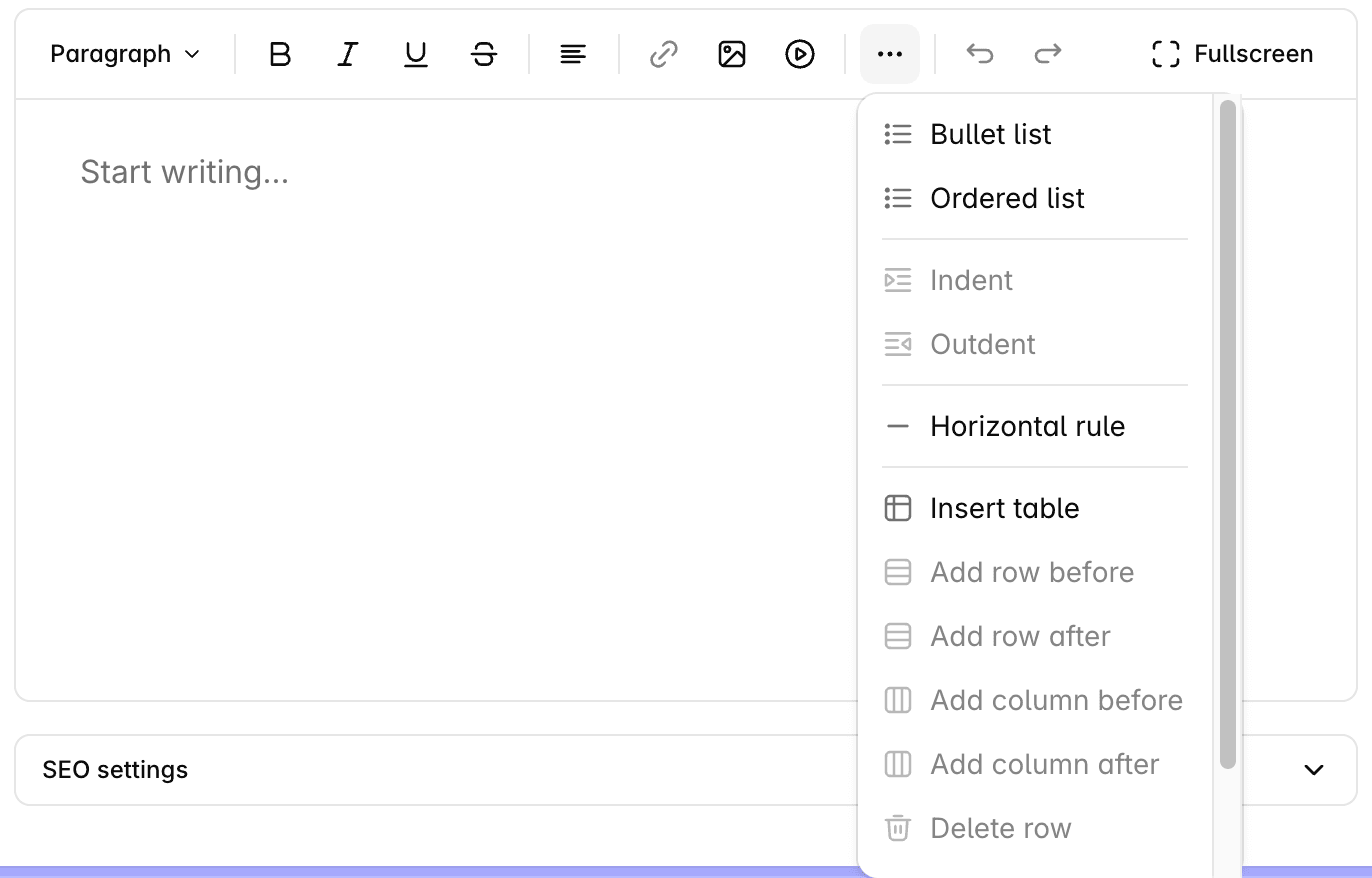 Blog functions